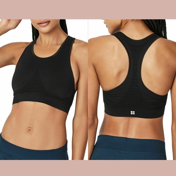 NEW $50 Sweaty Betty Stamina Sports Bra in Black [SZ Small ]‎ - Picture 1 of 8